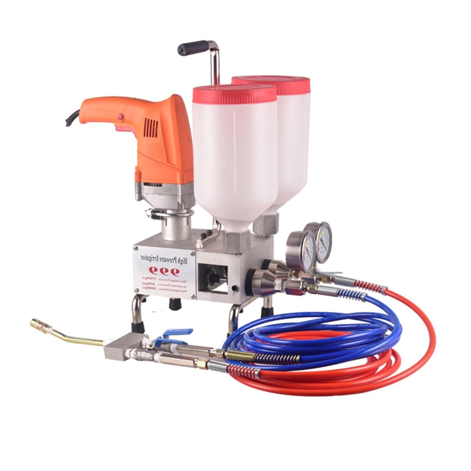 Máquina de lechado espuma poliuretano dos componentes/resina epoxi 1100 W, herramienta reparación fugas líquido a prueba agua para principiantes uso de bricolaje