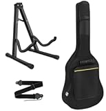 3pcs Guitar Accessories Kit - Gig Bag&comma; Folding Stand&comma; Adjustable Strap for Acoustic&comma; Classical&comma; Bass Guitar