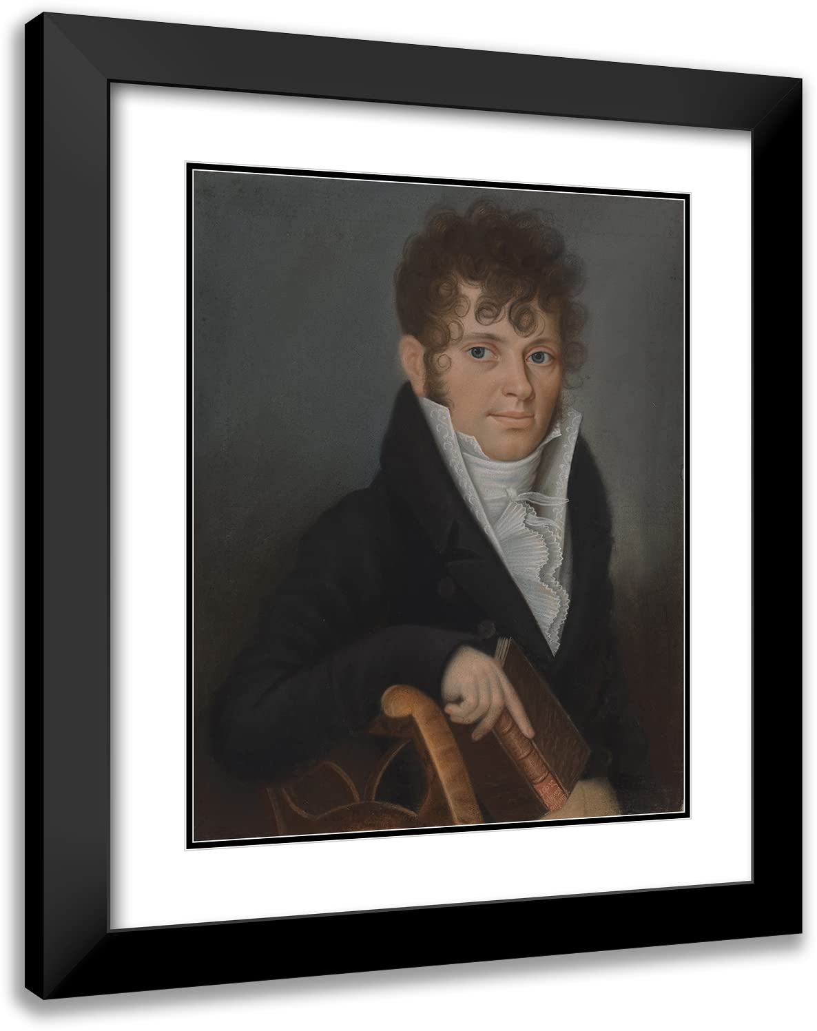 ArtDirectFriedrich Christian Krieger 20x24 Black Modern Frame and Double Matted Museum Art Print Titled - Adolph Friedrich Theodor Gritzner (1809)