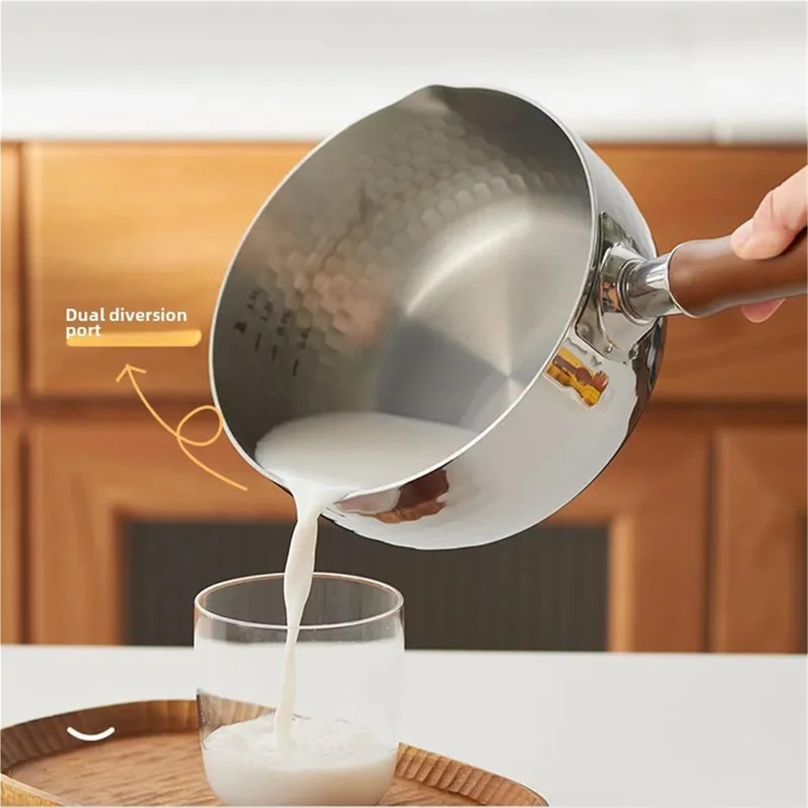 Snow Pan 316 Edelstahl-Milchtopf, für den Haushalt, antihaftbeschichtet, für Instant-Nudeln, Suppe, 16 cm