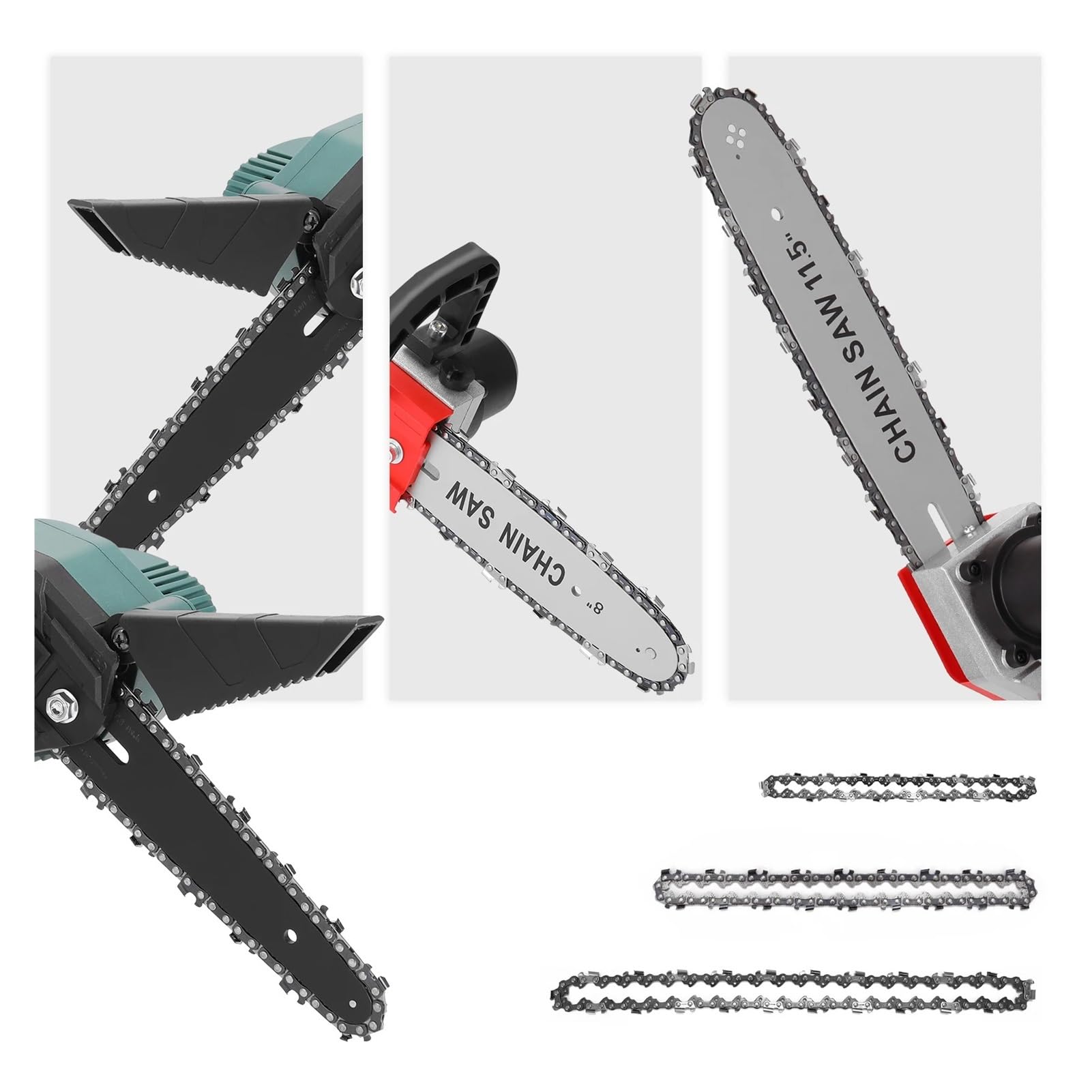 Łańcuch tnący do mini piły łańcuchowej, Wymiana łańcucha mini stalowej piły łańcuchowej do elektrycznej 4/6/8 cala(8inch 10pcs)