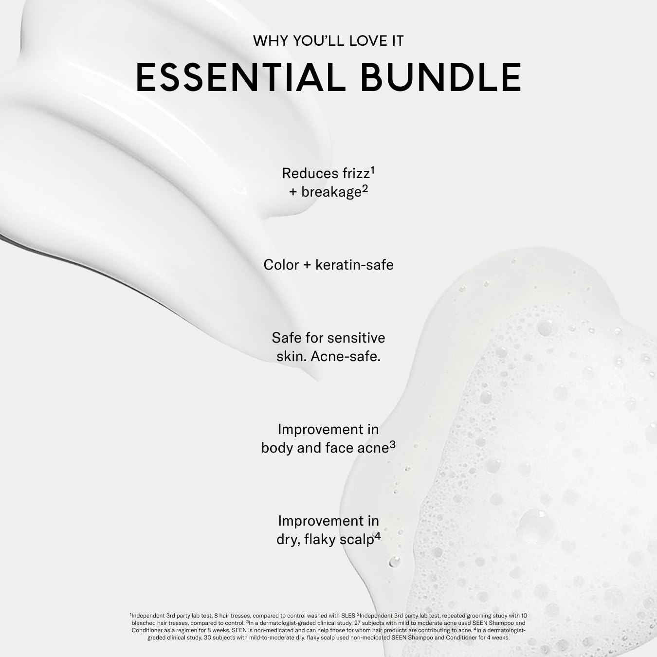 SEEN Shampoo & Conditioner Bundle, Fragrance-Free - Non-Comedogenic Hair Care Set, Dermatologist-Developed, Safe for Sensitive, Eczema & Acne-Prone Skin