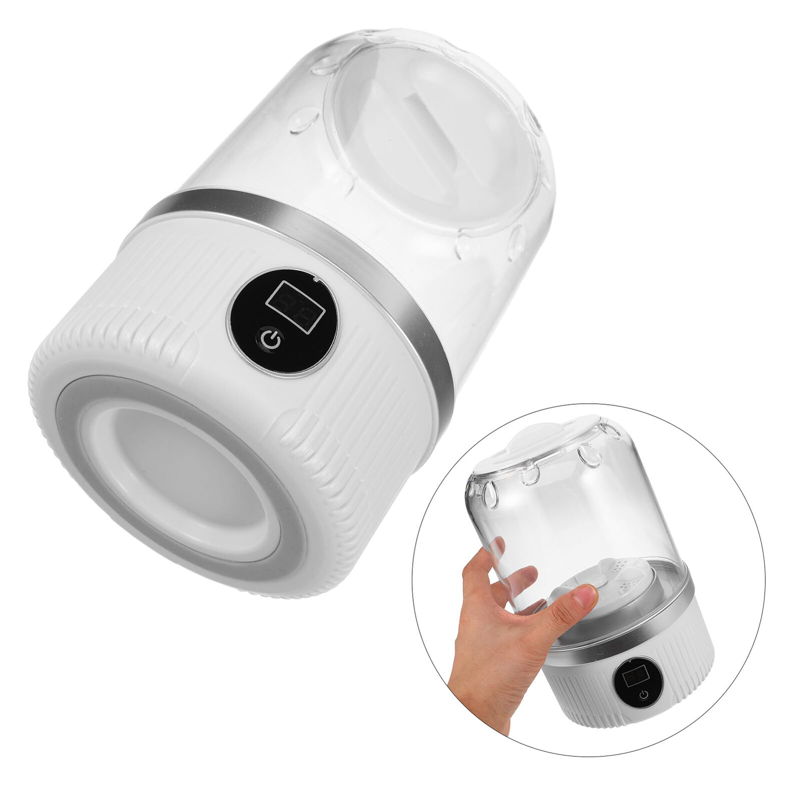 Mini Lavadora Portátil Recargable de Ropa Interior y Calcetines | Batería 3000mah, Color Blanco, Cuerpo de Plástico, Uso en Casa y Viaje
