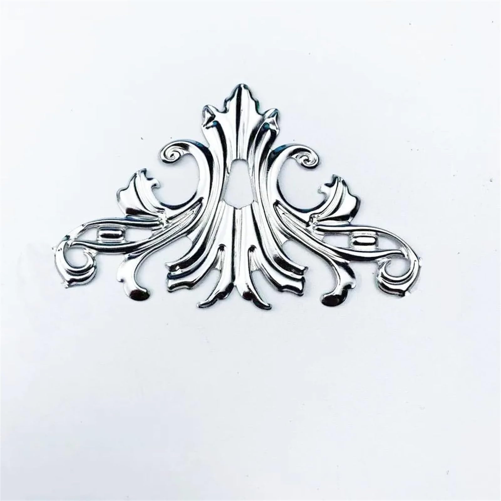 Ochraniacz narożników, Ochraniacz narożników książ 10 szt. 45x78mm metalowe filigranowe kwiaty plasterki zawieszki baza do biżuterii DIY komponenty znaleziska(Rhodium 10pcs)
