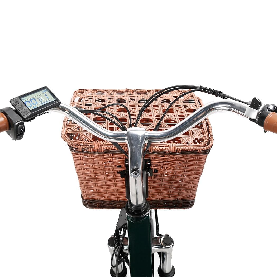 bici elettrica donna 26 pollici bicicletta elettrica donna batteria 36V autonomia 80km bici elettrica pedalata assistita cambio Shimano 7 velocità freni a disco (Verde)