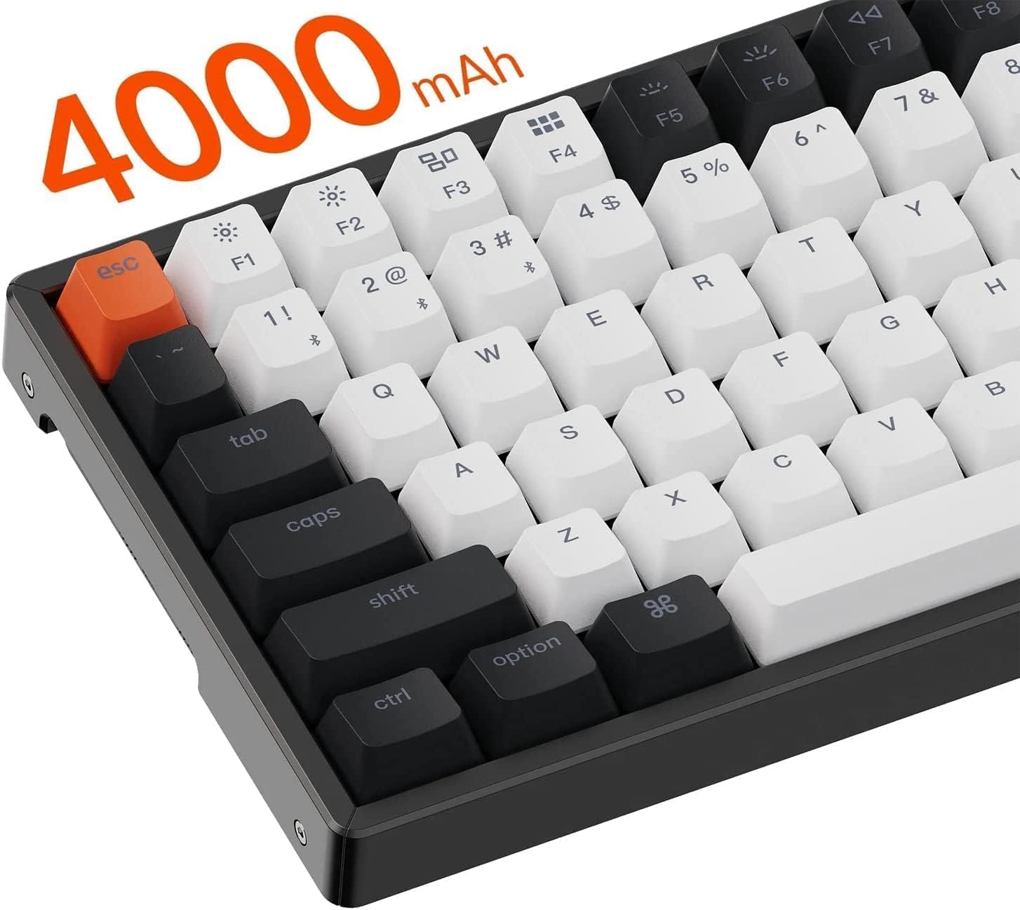 Keychron K2 75% Layout 84 Keys Hot-swappable Bluetooth Wireless/USB Wired Mechanical Keyboard with Super Brown Switch/Double-Shot Keycaps/RGB Backlight/Aluminum Frame for Mac Windows Version 2