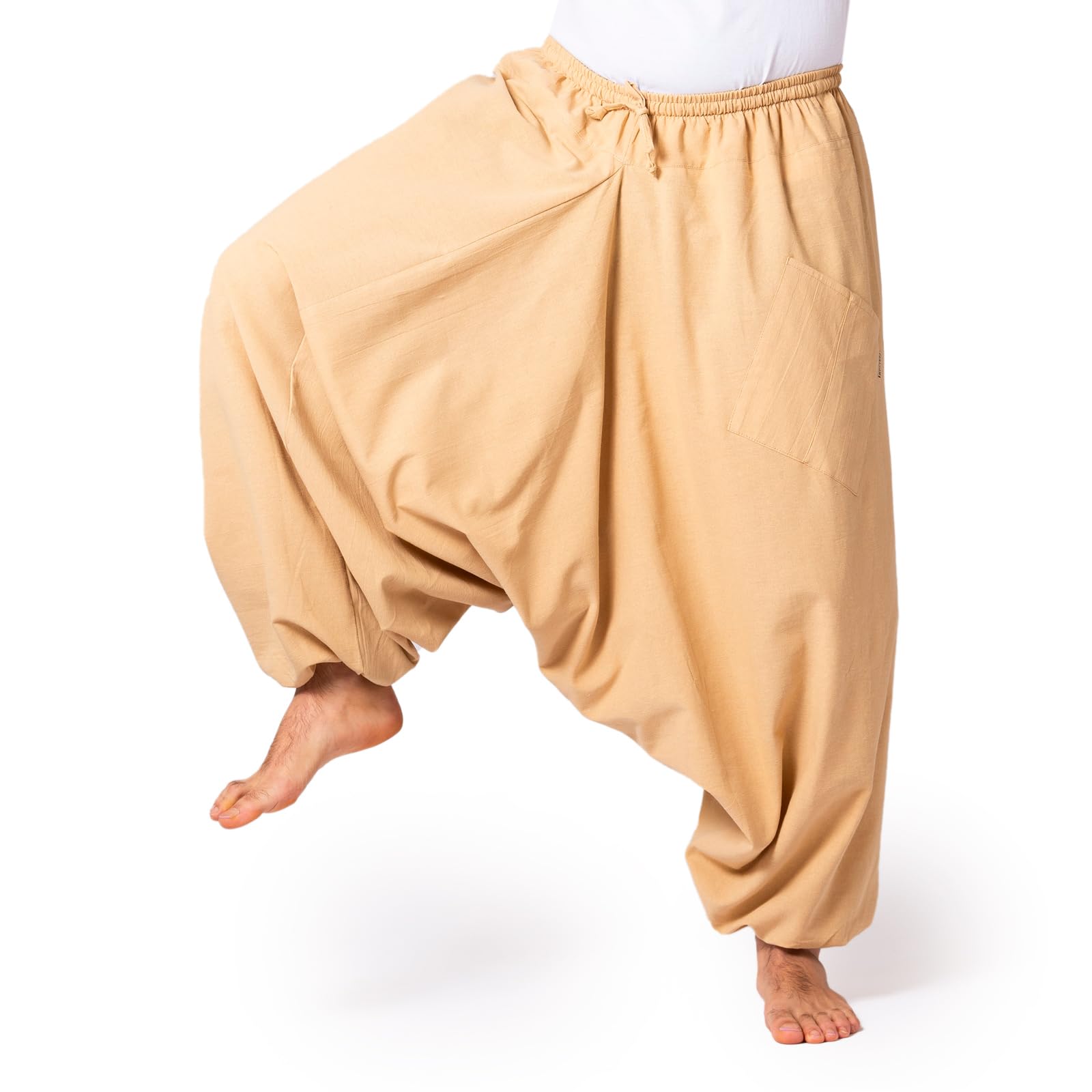 PANASIAM Aladin Pants Cotton 'Nature', Beige, L