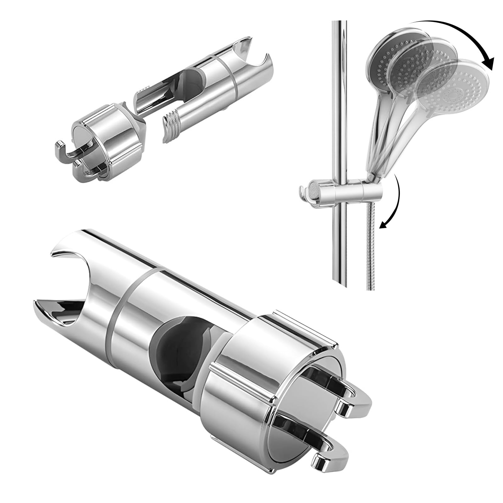 Amazon | シャワーフック 取り外し不要 修理交換用 16mm-27mm スライド