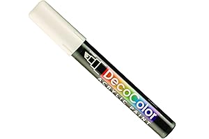 Uchida 315-C-0 Marvy Deco Color Chisel Tip Acrylic Paint Marker, White