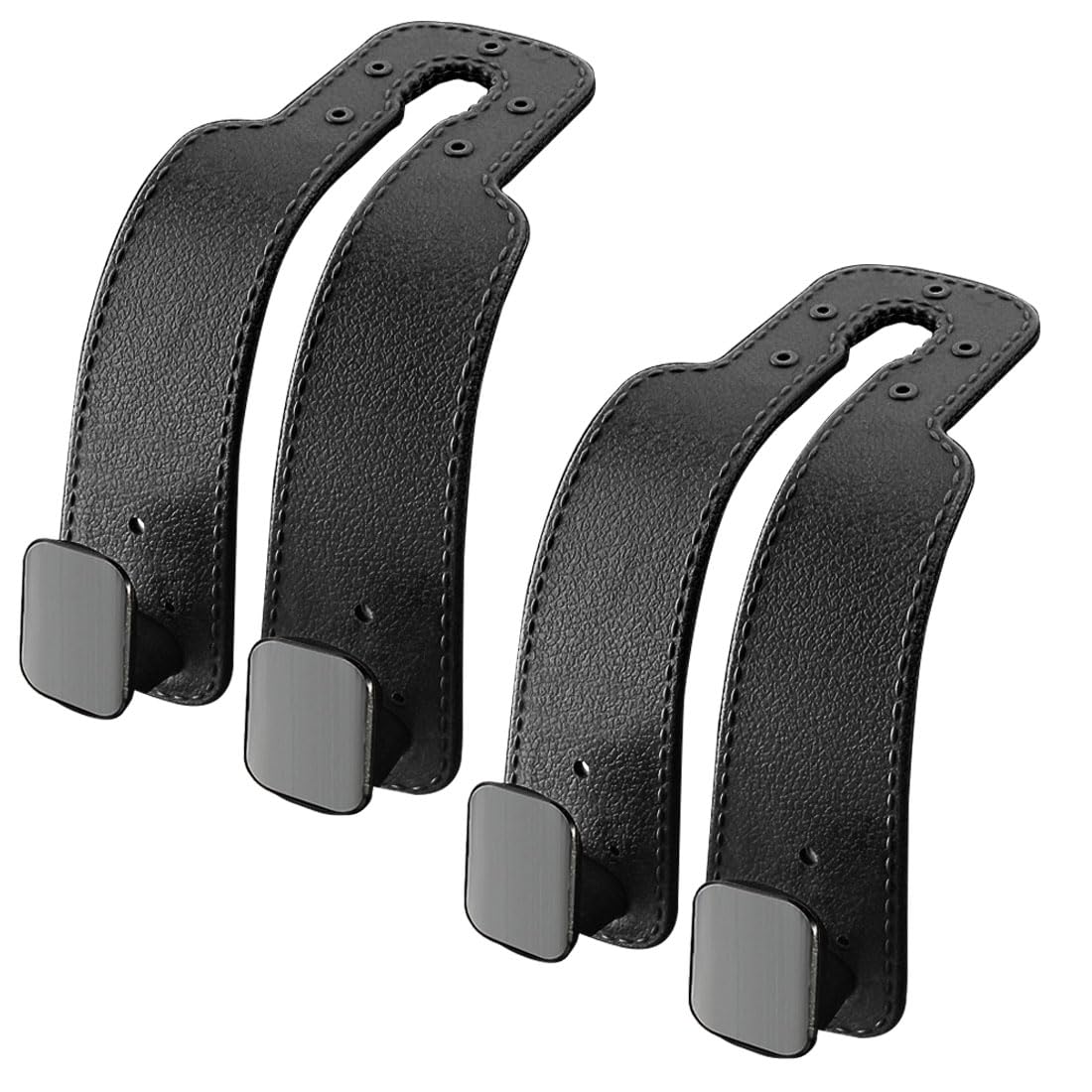 DBlosp Car Headrest Hooks，2 Pack Headrest Hooks Car Purse Hook Headrest, Stylish Car Seat Organizer Hooks for Handbag Coat Umbrellas, Car Inside Accessories(Black)