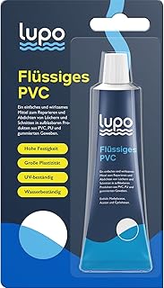 LUPO Reparaturset für aufblasbare Artikel | Universalkleber zur Reparatur von Löchern in aufblasbaren Pools, Whirlpools, Booten, Kajaks, Kanus, Luftmatratzen u. v. m. | Flüssiger Gummi-Flickenkleber
