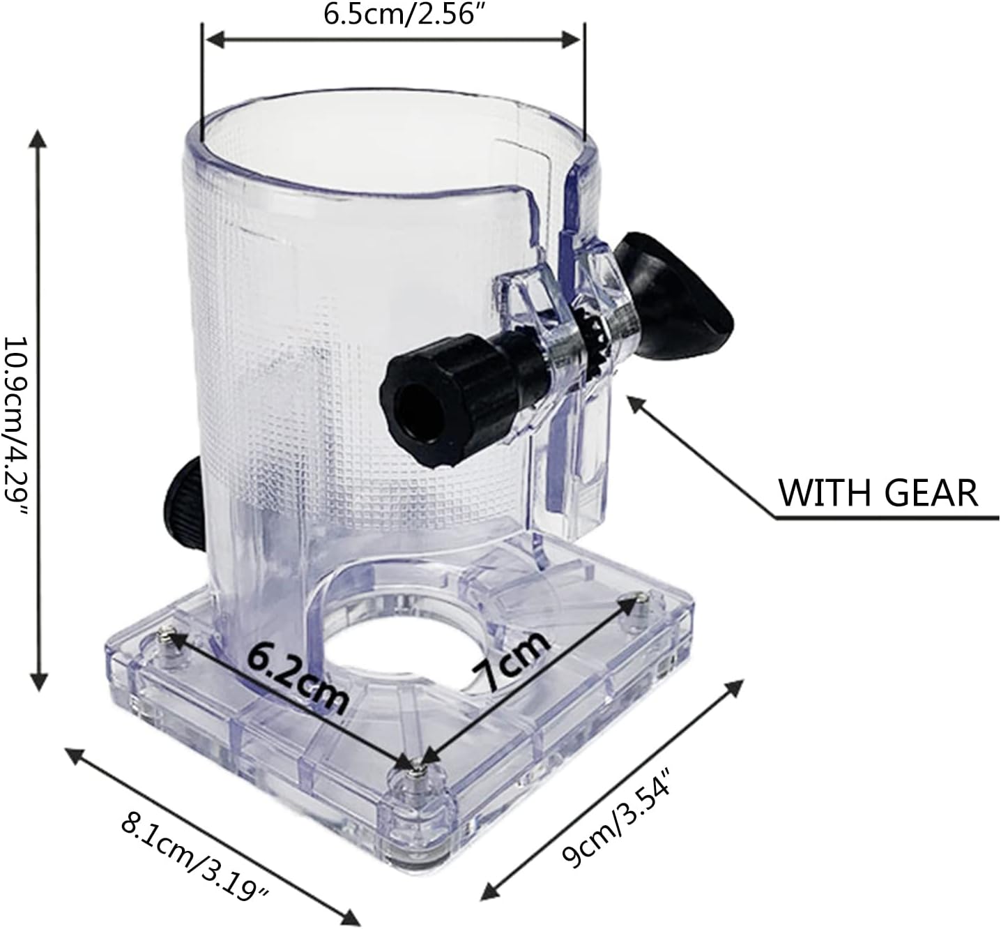 Portable Tranparent Base For Trimming Machine For Protection Cover For Case For Trimmer Lightweight Plastic Base Carpent Trimmer Base Woodworking Router Base Plastic Thicken Protection Cover