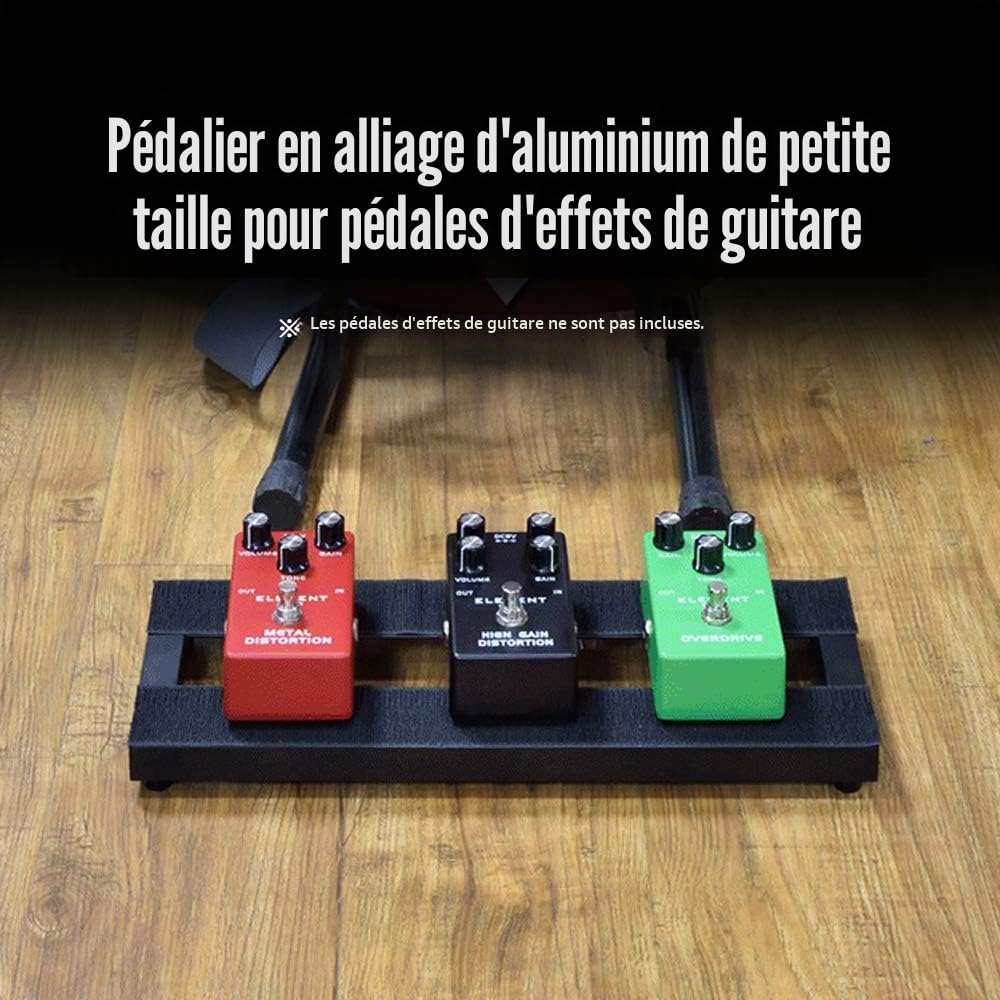 Pédalier d39,Petit pédalier d'effet de Guitare en Alliage d'aluminium Pedalboard 15 × 4,9 Pouces avec Sac de Transport