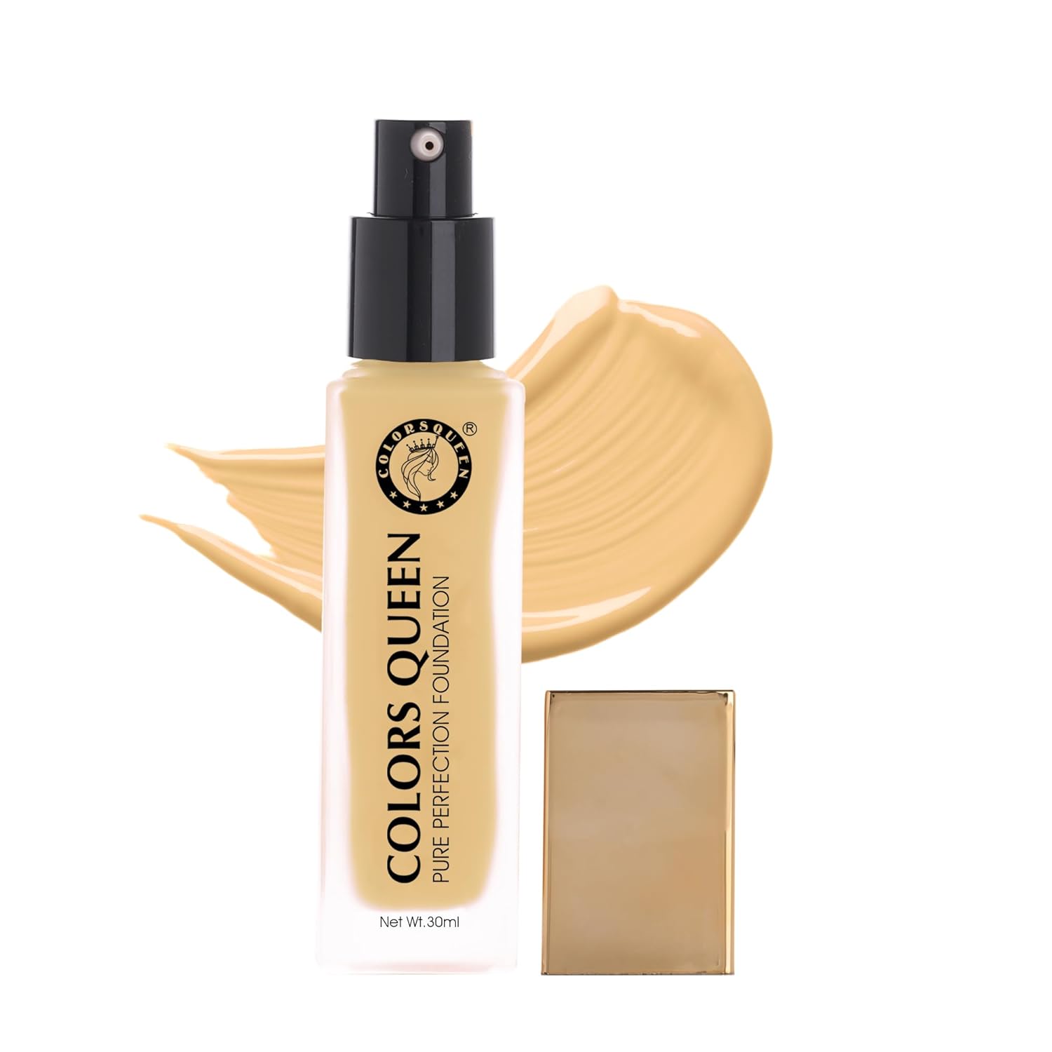Colors Queen Pure Perfection Foundation – 03 Natural Beige, 30ml | Oil-Free, Long-Wearing, Lightweight | Easy to Blend, Matte Liquid for Face Makeup Infused With Jojoba Seed Oil