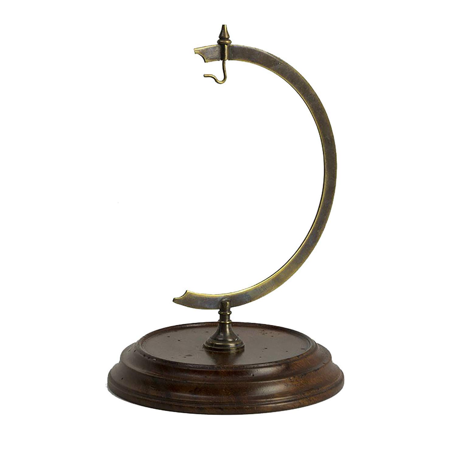 Authentic Models, Desk Stand for Globe, Rosewood Base, Solid Brass Hanger
