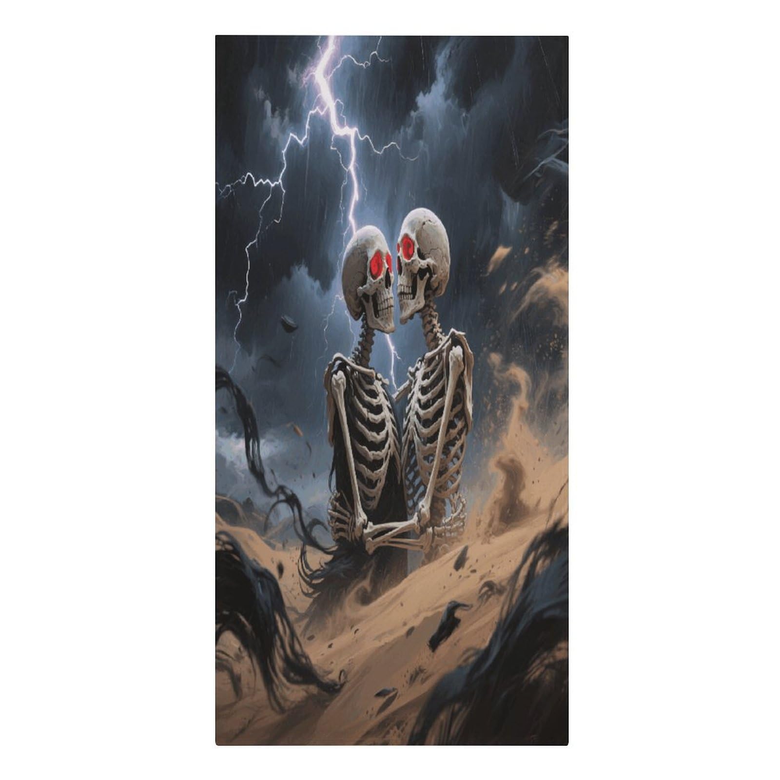 VstaDank The Lovers Skull Beach Towel Vacation Essentials Sand Free Soft Quick Dry Swim Towels 61"x30" Modern Extra Large Towels Lightweight Microfiber Beach Towel for Swimming Pool