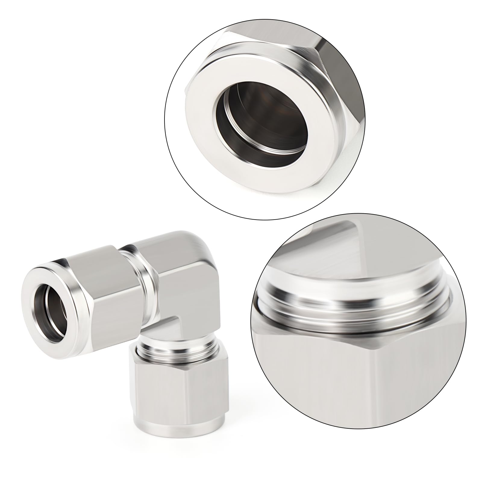 TAISHER 1 raccordo per tubo a compressione a 90 gradi, in acciaio inox 316, diametro esterno da 3/4 "x adattatore OD per tubo da 3/4"