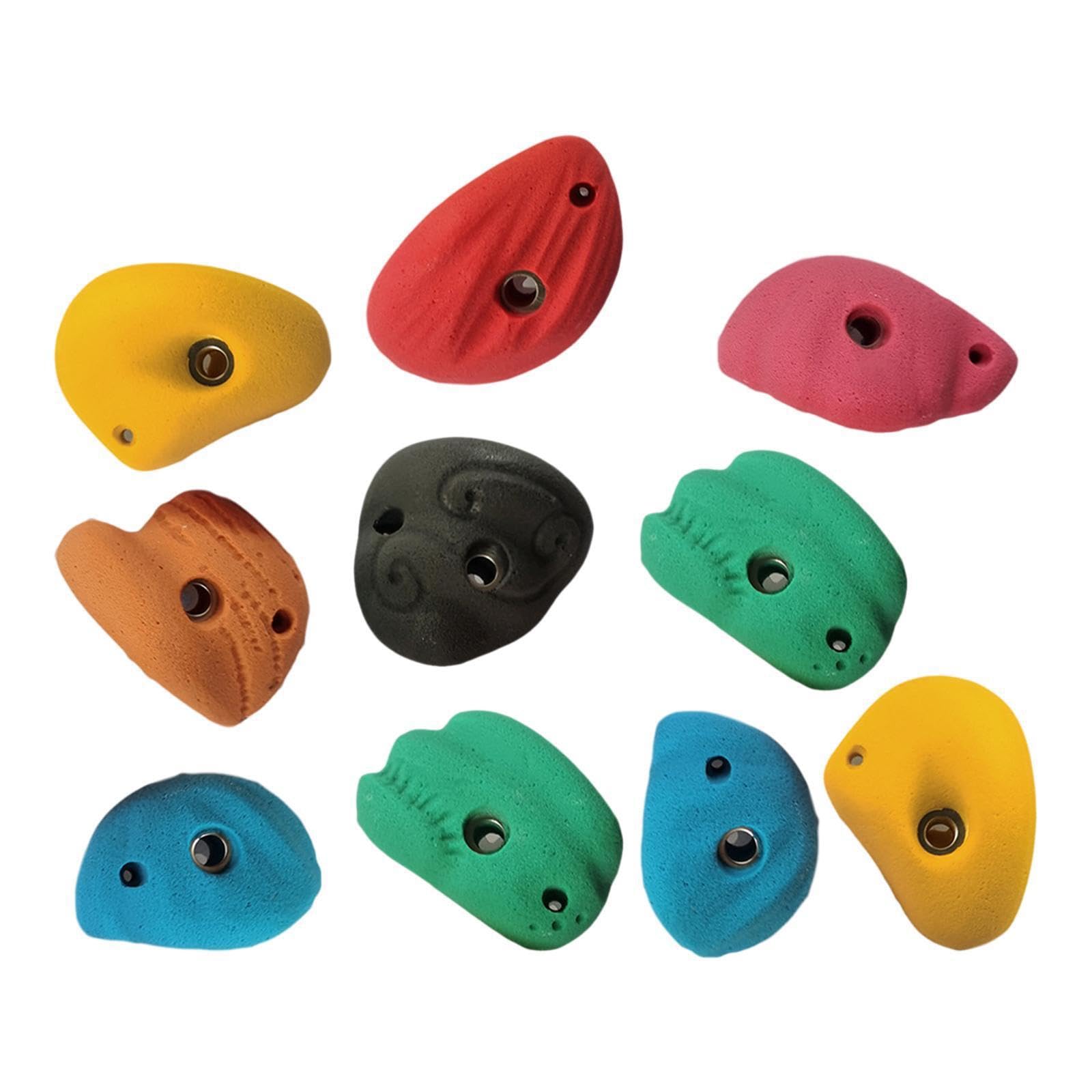 Presas de Escalada en Roca para Entrenamiento de Escalada, Resina de Resistencia, Texturizada, Buen Agarre, Varias Formas y tamaños, aptas para