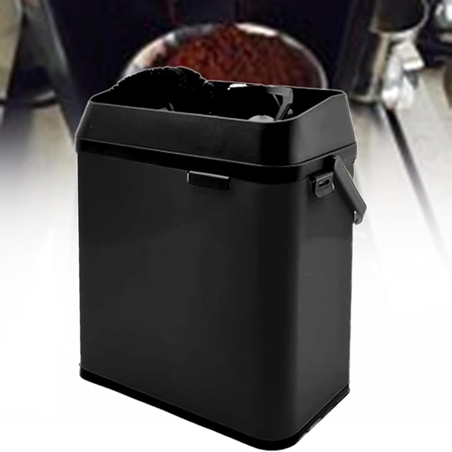 Limpiador eléctrico portafiltros caféMáquina Limpieza portafiltros, con 2 rascadores y 1 Cabezal Cepillo para el hogar, cafetería, Restaurante, Negro