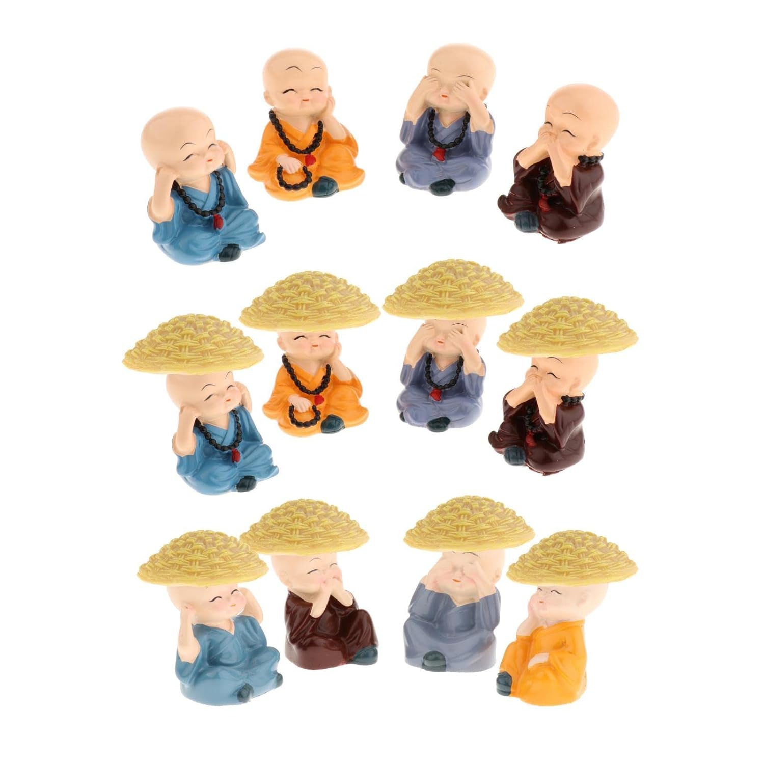 Buy CALANDIS 4pcs Buddha Monks Statues Traditional Chinese Monks