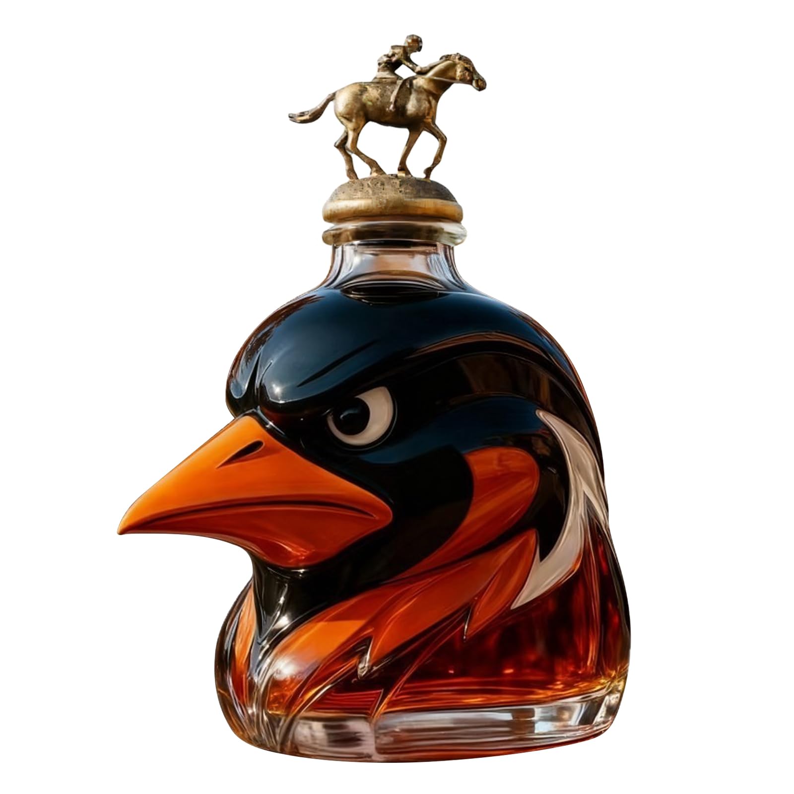 Accessoire humoristique Hawks : la bouteille de whisky amusante en verre à offrir en cadeau