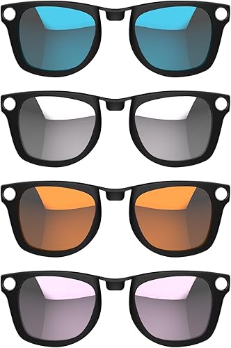 4 clips polarizados para Ray-Ban Meta Wayfarer y Gen 2 (RW4008/RW4012 Grande 53-22), clip de decoloración para Meta Wayfarer Gen 2 Protege tus ojos,