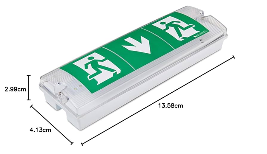 Rechargeable LED Emergency Exit Light Battery Backup UL Listed 120/277V Input 3W Lamps High