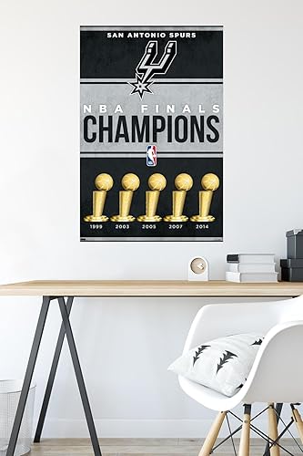 Miniatura 4 de Trends International NBA San Antonio Spurs - Póster de pared de Champions 23, 34 pulgadas de largo x 22.4 W, versión premium sin marco