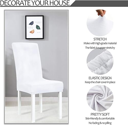 Miniatura 7 de Obstal - Fundas de silla de comedor, protector universal para sillas para bodas, banquetes y fiestas