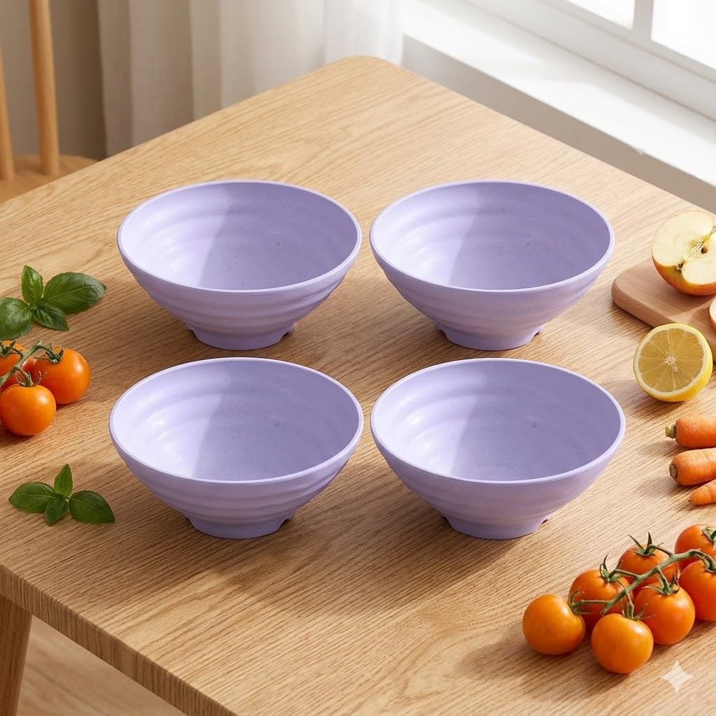 Wheat Straw Salad Bowls Set (900ml) – Large Microwave Safe, Unbreakable & Stackable Bowls for Salad, Soup, Ramen – BPA-Free, Eco-Friendly, Lightweight Serving Bowls for Kitchen (6, Green) — Amazon image 13