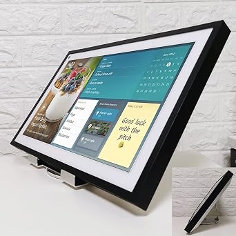 ATOPHK Ech_ooo Show 15 Stand, Swivel & Tilt Adjustable Base, 360 Rotation, 25 Tilt, Aluminum Build, Non-Slip Design, Perfect for Video Calls & Streaming Silver