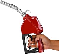 Vista 8 de Boquilla de combustible automática NPT de 3/4 pulgadas con gancho, boquilla de combustible con mango de bomba de gas con candado de 3 velocidades