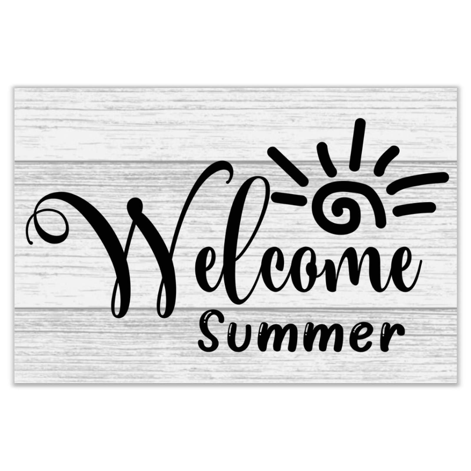 Plaque en bois Welcome Summer grand panneau décoratif de finition soignée