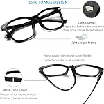 4 Pack Blue Light Blocking Reading Glasses Women Men,Spring Hinge Computer Readers,Anti UV Ray Square Nerd Eyeglasses