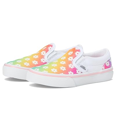 Vans Kids Classic Slip On (Little Kid) Kids Shoes Glow Rainbow True White/Multi