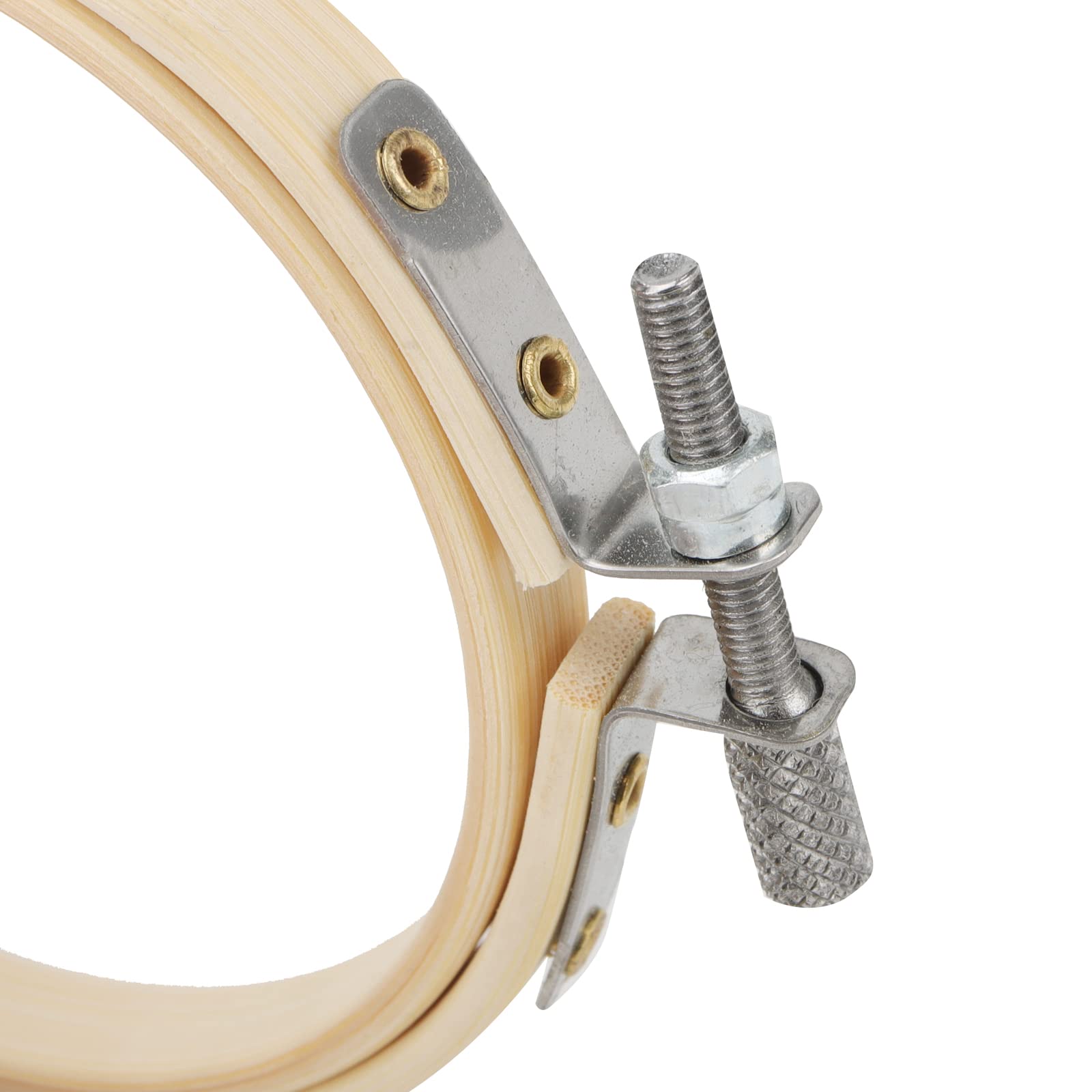 MANCHAP Confezione da 20 cerchi da ricamo 8 cm, mini telaio da ricamo 8 cm, anelli da ricamo regolabili, cerchi in bambù per punto croce per lavori artigianali