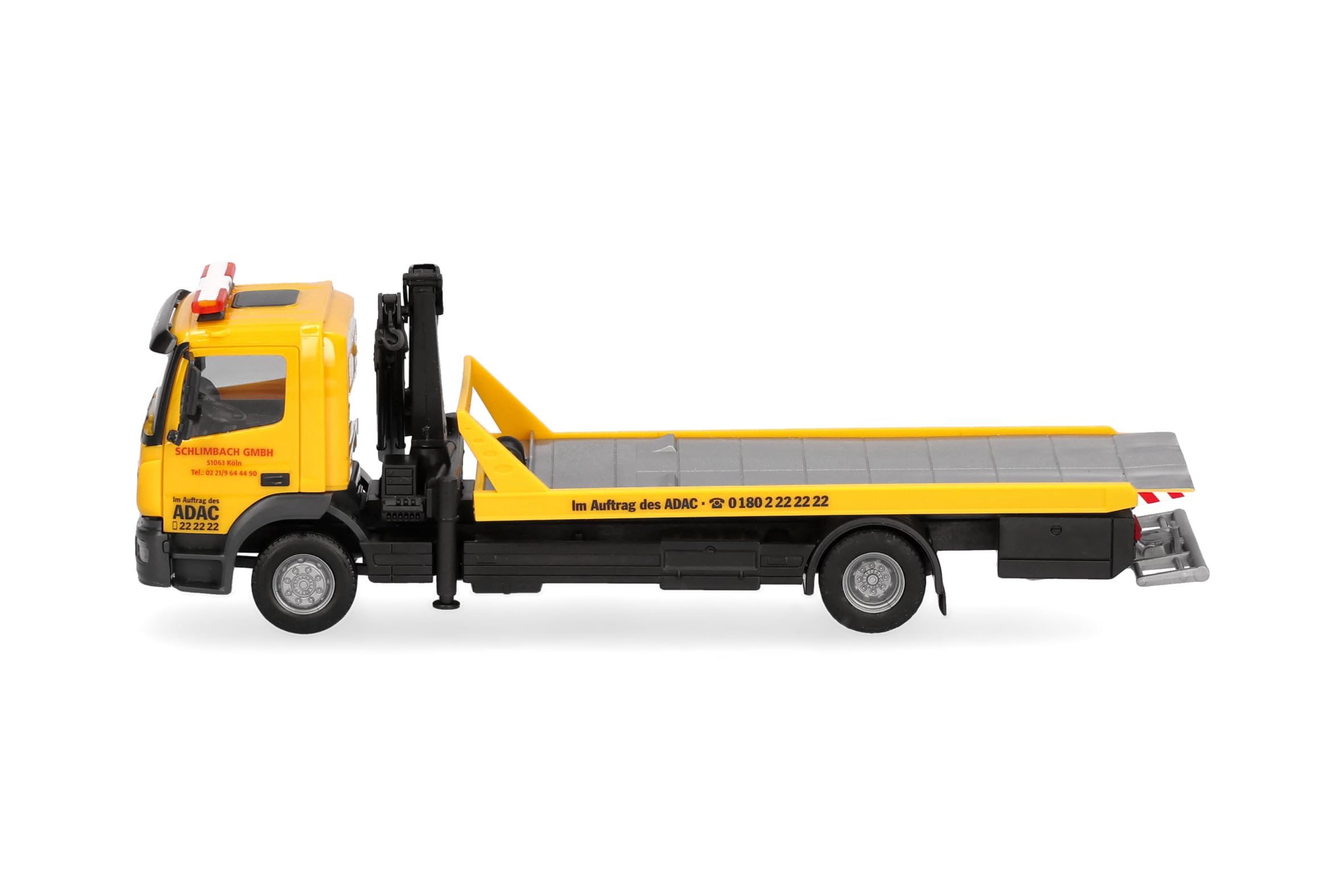 Herpa Modellino Camion Mercedes-Benz Atego carro attrezzi ADAC, scala 1:87