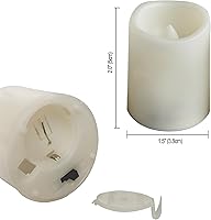 Vista 6 de CANDLE CHOICE Velas votivas sin llama que funcionan con pilas, pequeñas luces LED eléctricas parpadeantes realistas con calcomanías de esqueleto