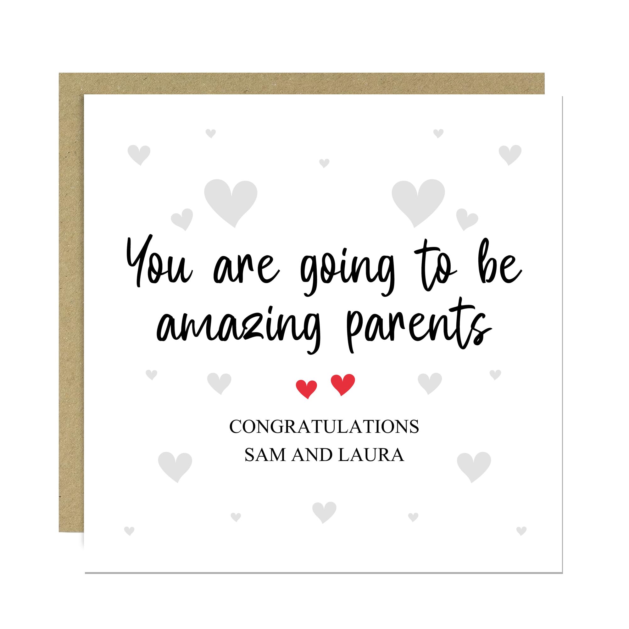 RED OCEAN Pregnancy Card Personalised You Are Going To Be Amazing Parents Congratulations Card Parents To Be Mummy Daddy With Envelope