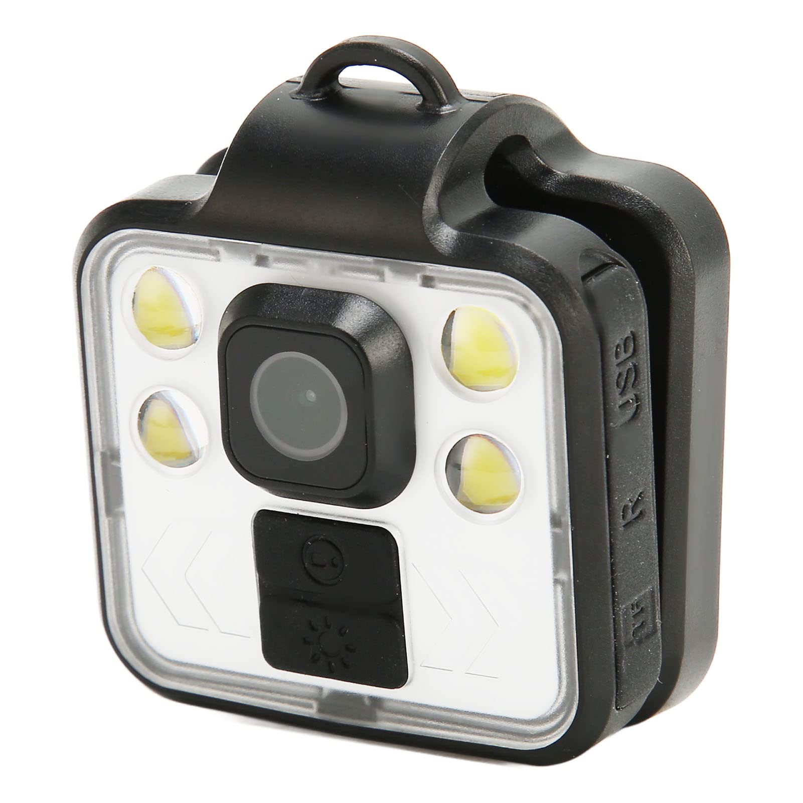 Fockety Cámara Corporal, Resistente Al Agua, Portátil, 1080P, HD, Grabadora de Vídeo Portátil con Brillo LED Ajustable, Mini Visión Nocturna, 1000 MAh, Batería, Cámara de Patrulla para