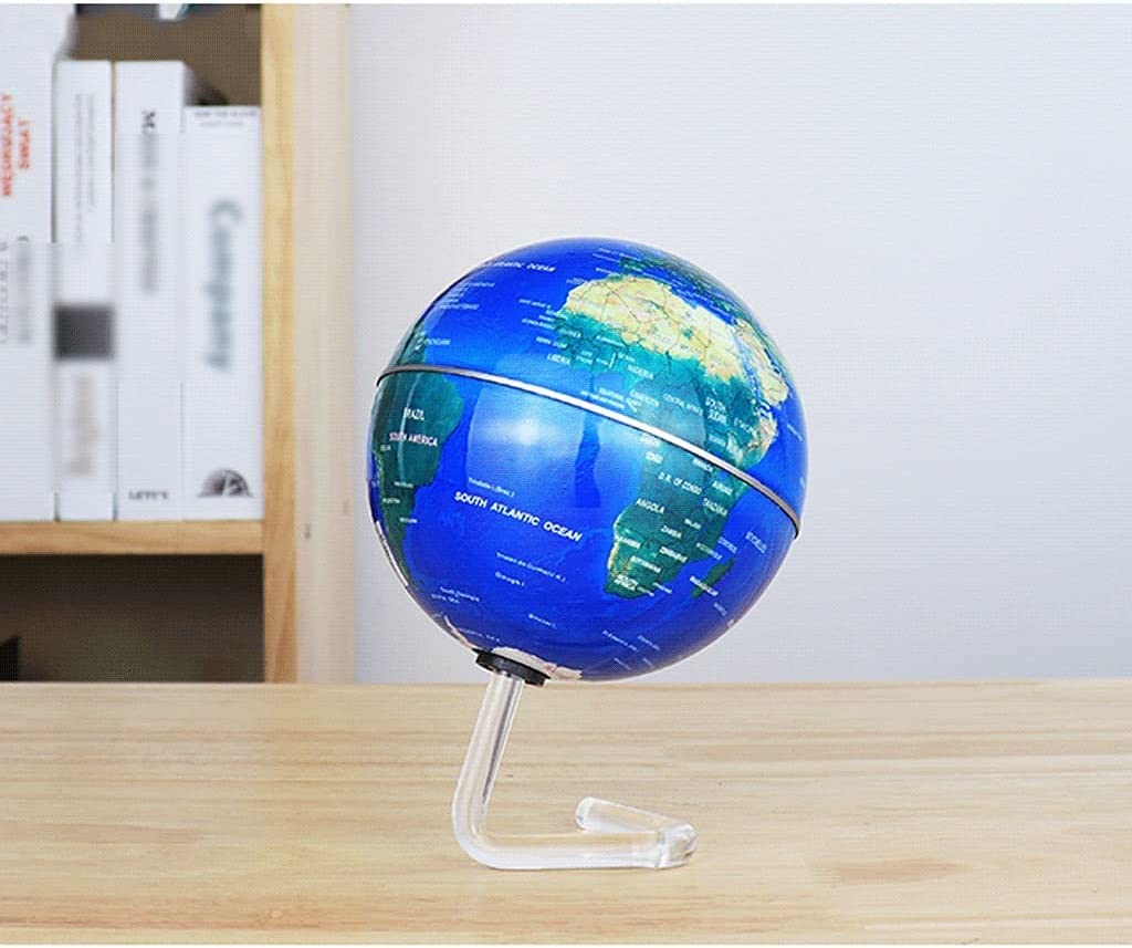 POCHY Mappamondi Mappamondo Globi Luminosi a Rotazione Automatica HD Globi geografici di Facile Lettura per Studenti Home School Globe Fine e Chiaro