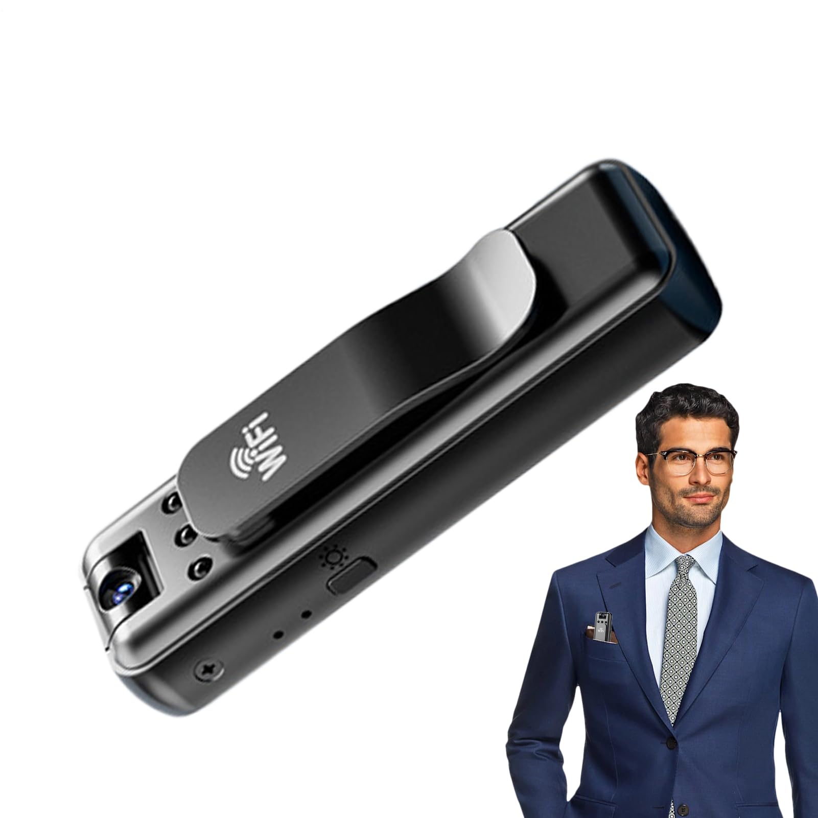 Cámara corporal personal, cámara de acción portátil, videocámara compacta con clip, grabadora de video portátil, ideal para exteriores, viajes, ciclismo, seguridad, hombres, mujeres y uso civil
