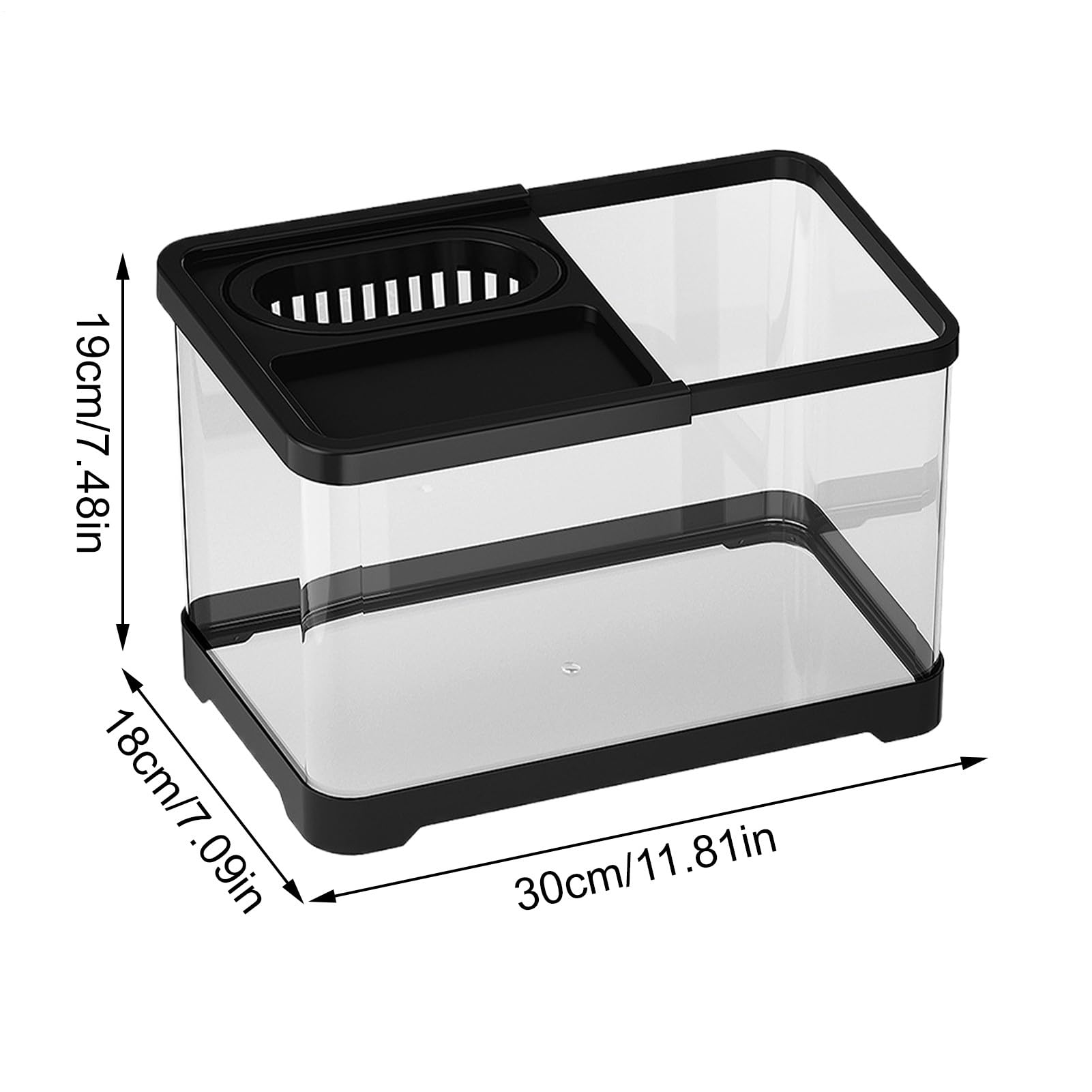 Pecera - Peceras Transparentes para Peces Betta con Filtro,Pecera Decorativa de Diseño para Decoración de Hogar Dormitorio Mesa Amantes de Mascotas Principiantes