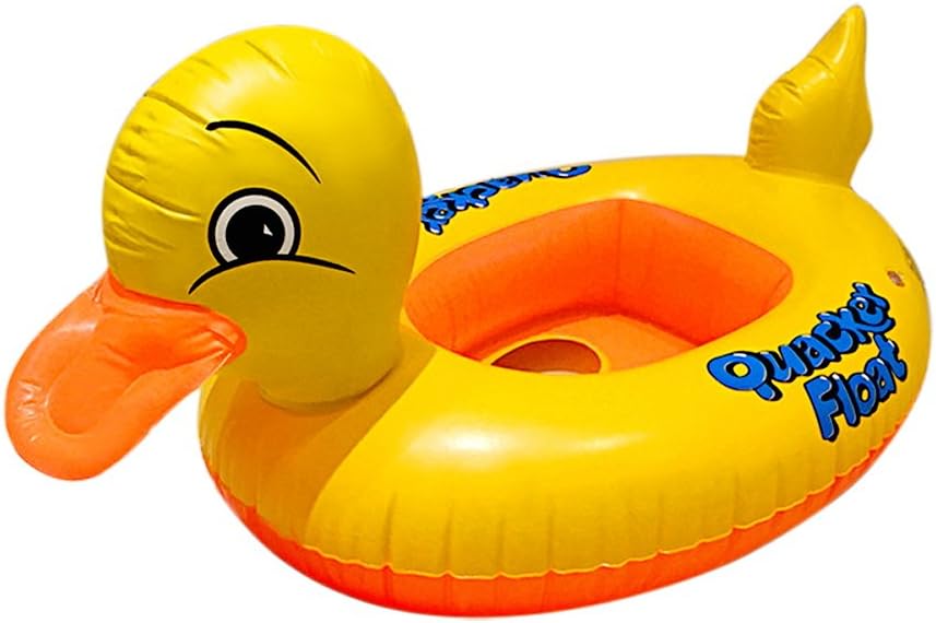 Jellydog Duck Baby Floats, Cool Squawking Baby Inflatable Pool Float, Kids Summer Swim Ring, Safe Seat Boat for Age 1-3 Years
