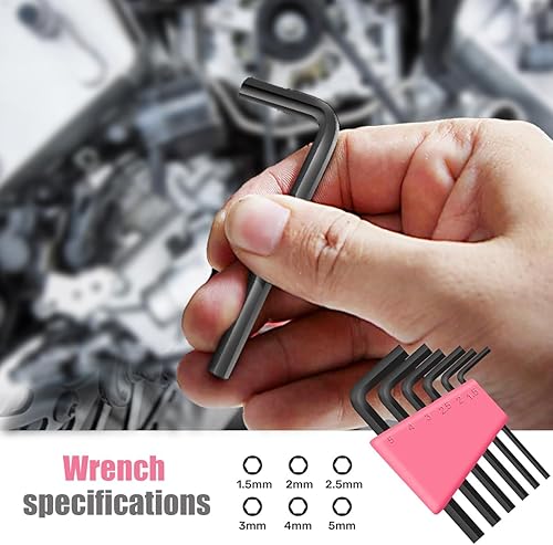 Miniatura 6 de Kit de herramientas de bricolaje para el hogar de 24 piezas, color rosa, para mujeres, juego de mini caja de herramientas compacta con herramientas