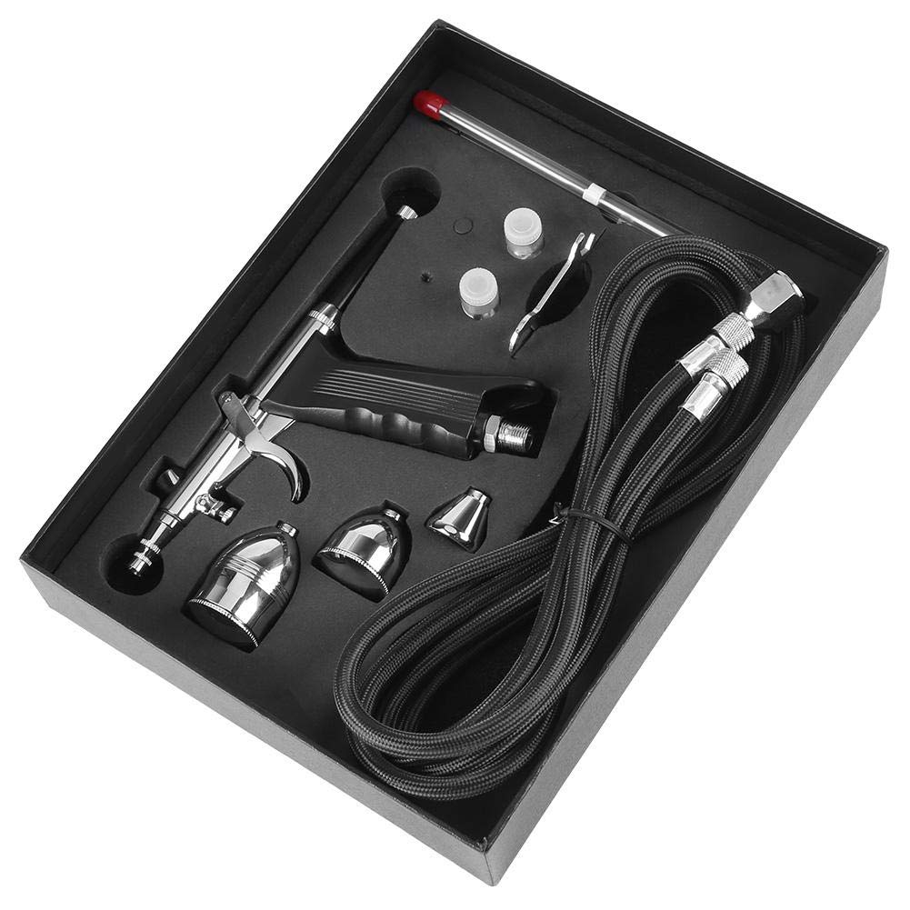 Dioche Juego de aerógrafo, aerógrafo de diseño dividido con adaptador de 0,3 mm, 0,5 mm, 0,8 mm, adecuado para modelos de color, ropa de cuero, pintura de coche