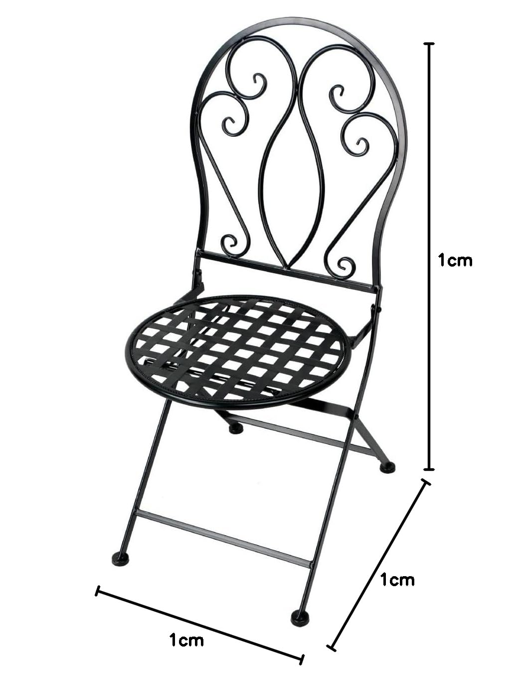 Primaster Gartenstuhl Klappstuhl Metall Stuhl Provence Eisen Schwarz klappbar