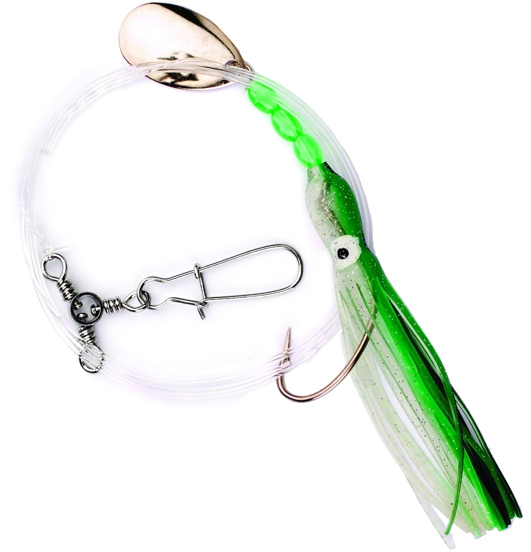 Eagle ClawL910 Lazer Sharp Single Spinner Fluke Rigs, Multi, One Size