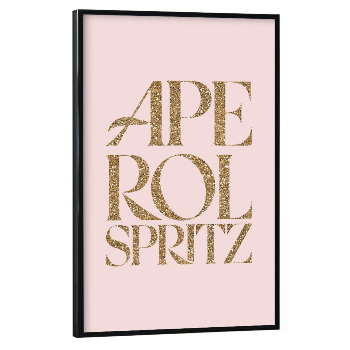 artboxONE Poster mit schwarzem Rahmen 75x50 cm Abstrakt Aperol Spritz Party - Bild aperol Aperitif aperol