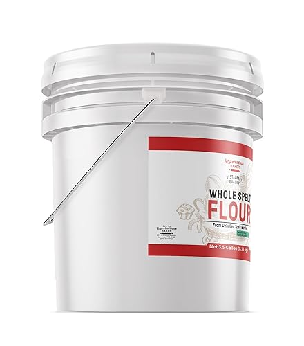 Miniatura 8 de Unpretentious Harina de espelta entera, 1 galón, harina ligera y aireada, de bayas de espelta descascarada